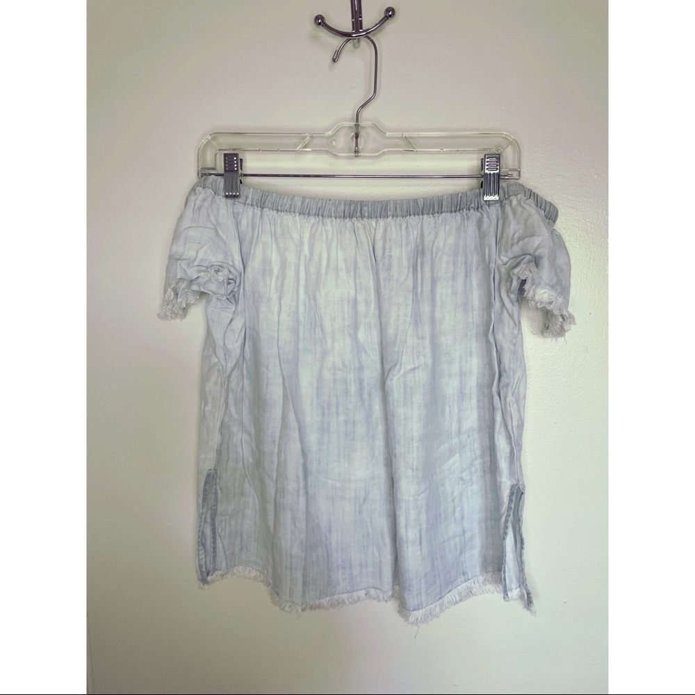Cloth‎ & Stone - Off the Shoulder Denim Top